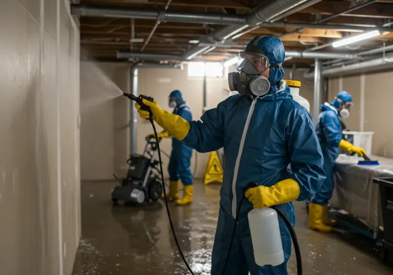 Basement Sanitization and Antimicrobial Treatment process in Asbury, IA